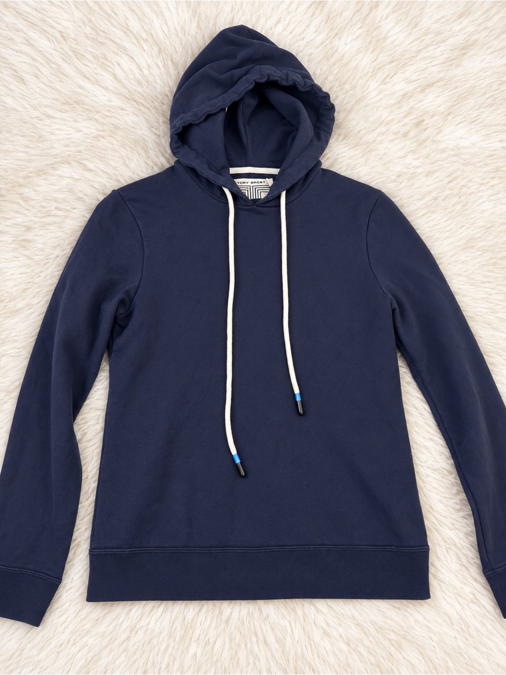 Tory Sport Navy Pull over Hoodie